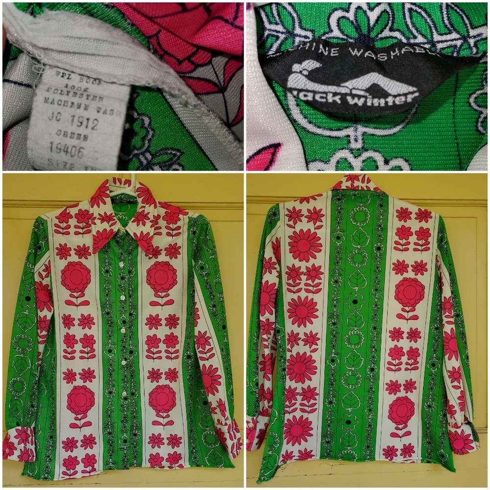 Vintage Jack Winter retro floral blouse